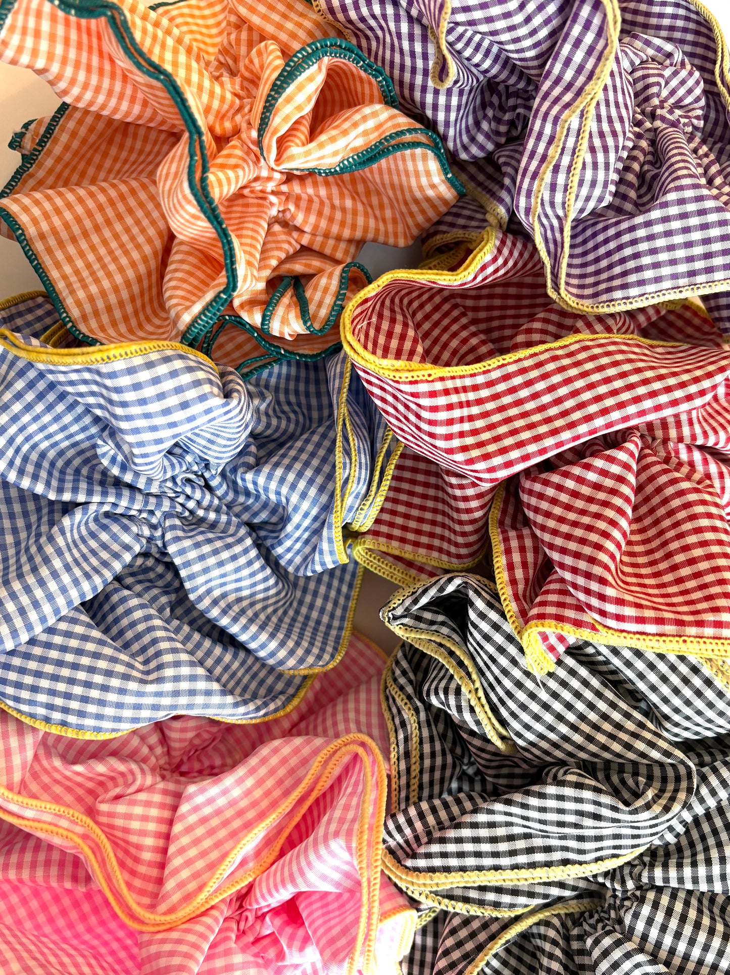 Gingham Oversized Scrunchie