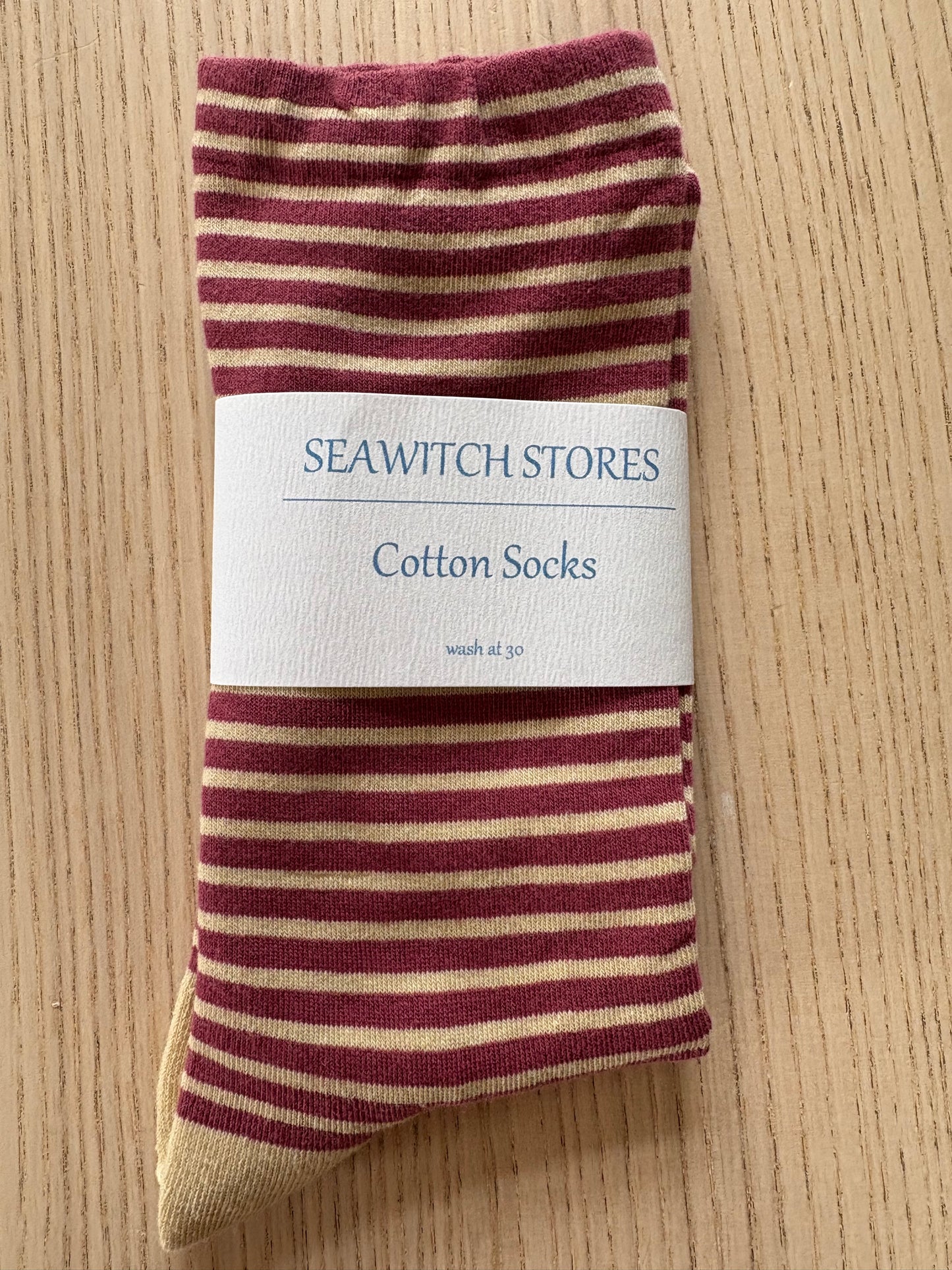 Breton Style Striped Cotton Socks