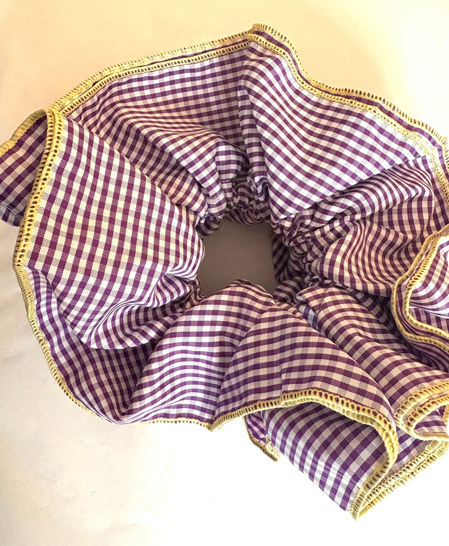 Gingham Oversized Scrunchie