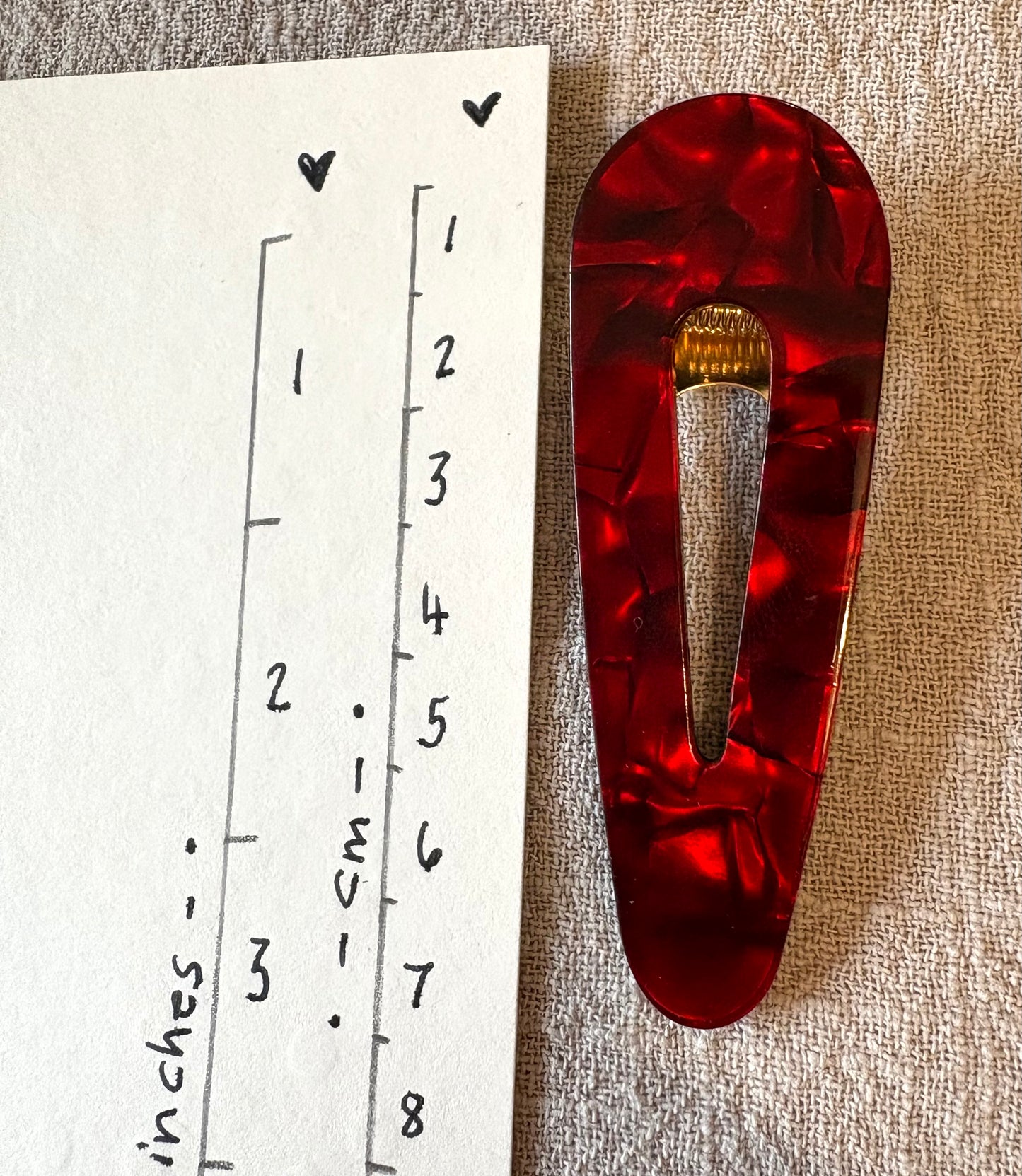 Water Drop Acetate Hair Slides
