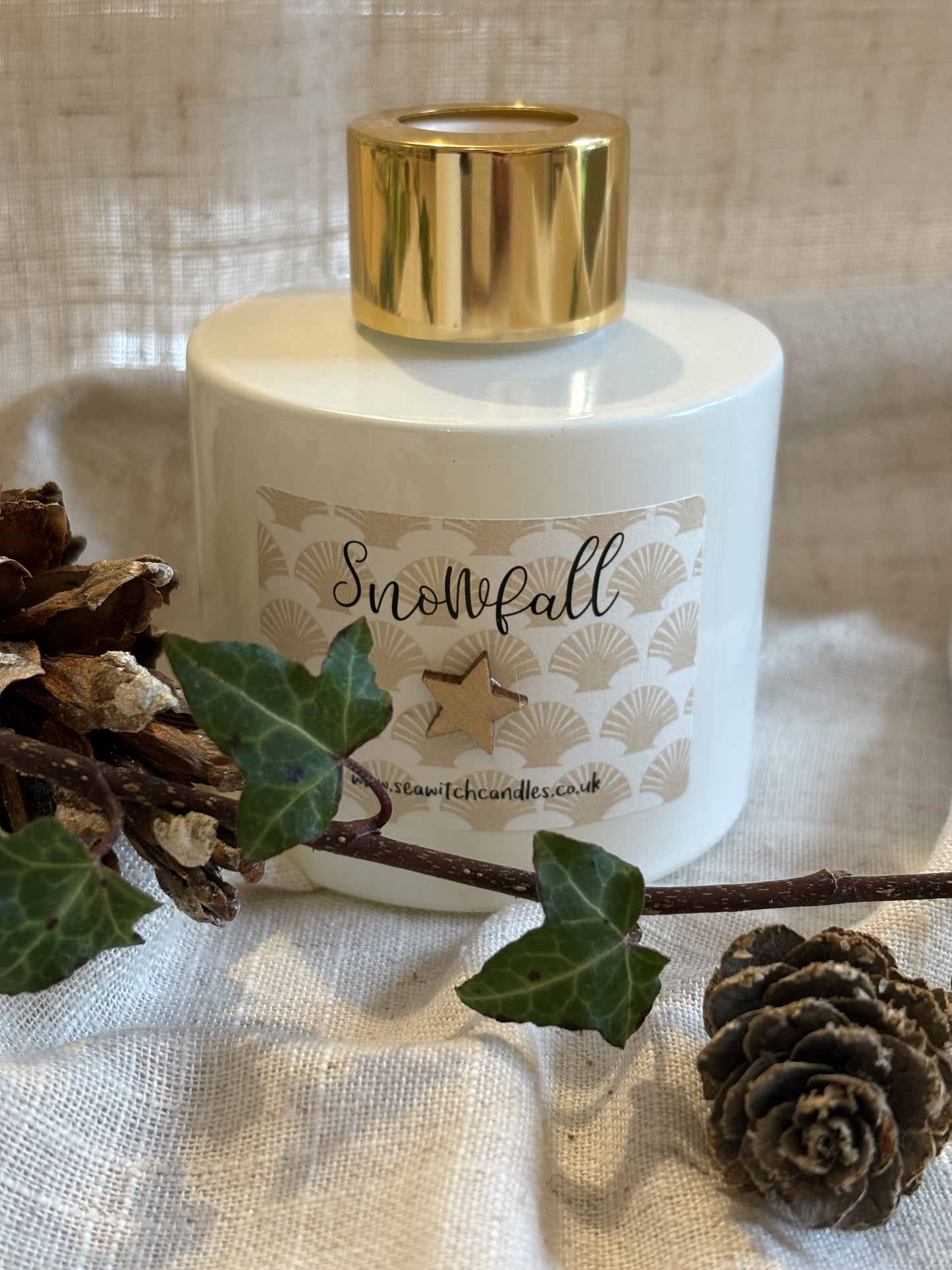 Snowfall Scented Diffuser - handmade in Cornwall