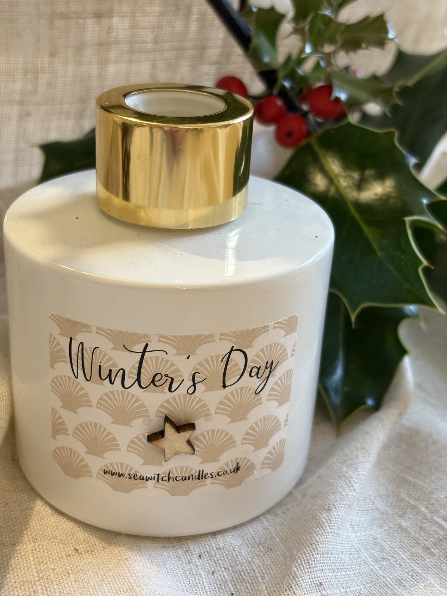Winter's Day Scented Diffuser - handmade in Cornwall