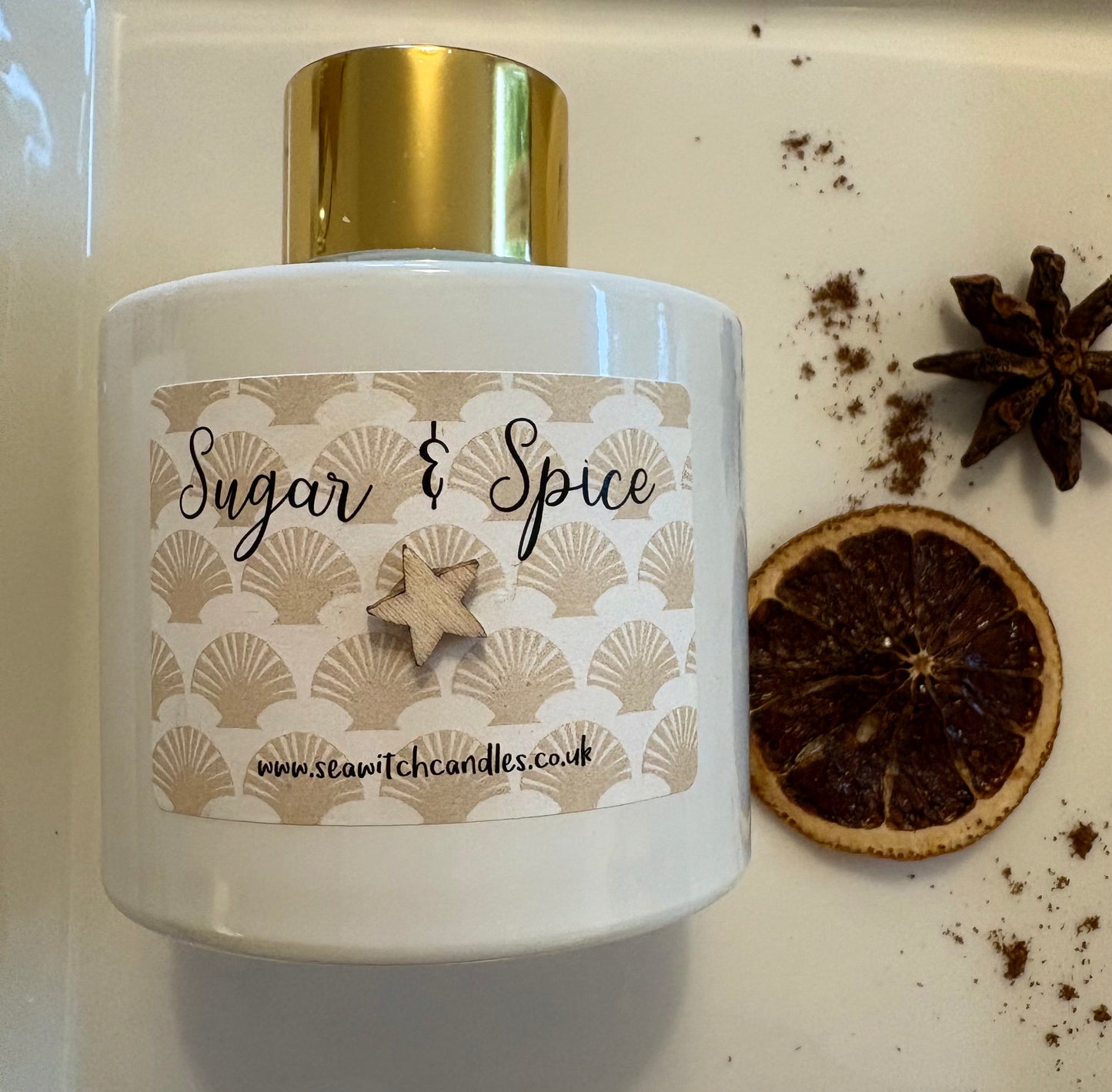Sugar & Spice Scented Diffuser - handmade in Cornwall