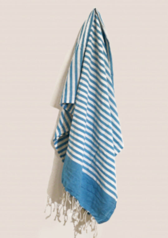Striped Hammam Towels - Pink, Green, Blue, Natural, Yellow.