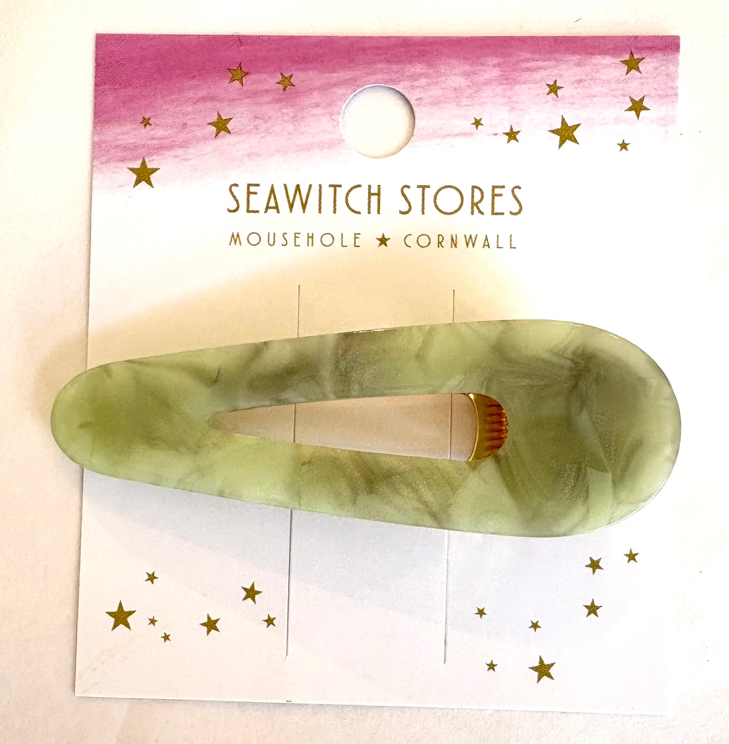 Water Drop Acetate Hair Slides