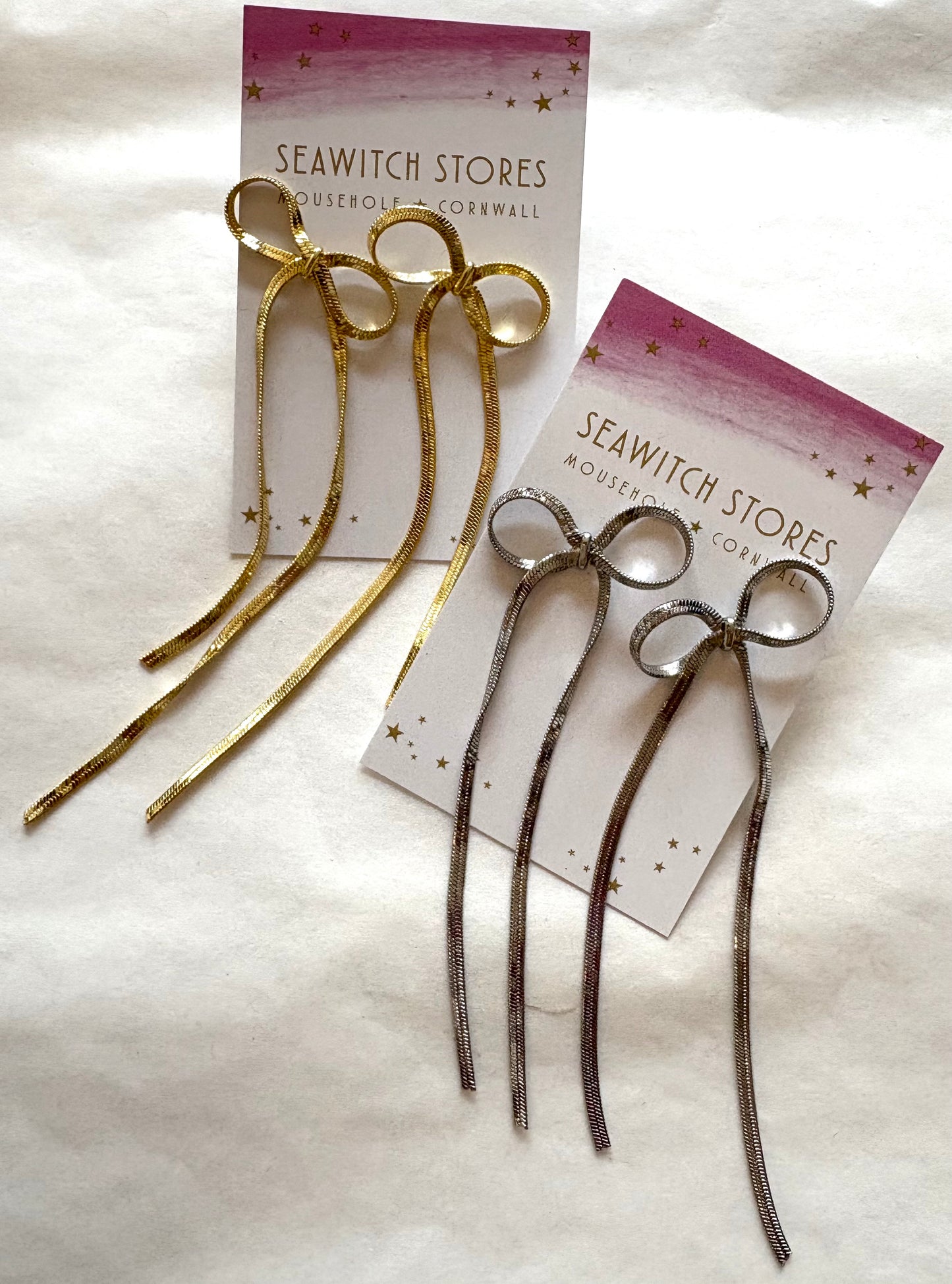 Bow Drop Earrings