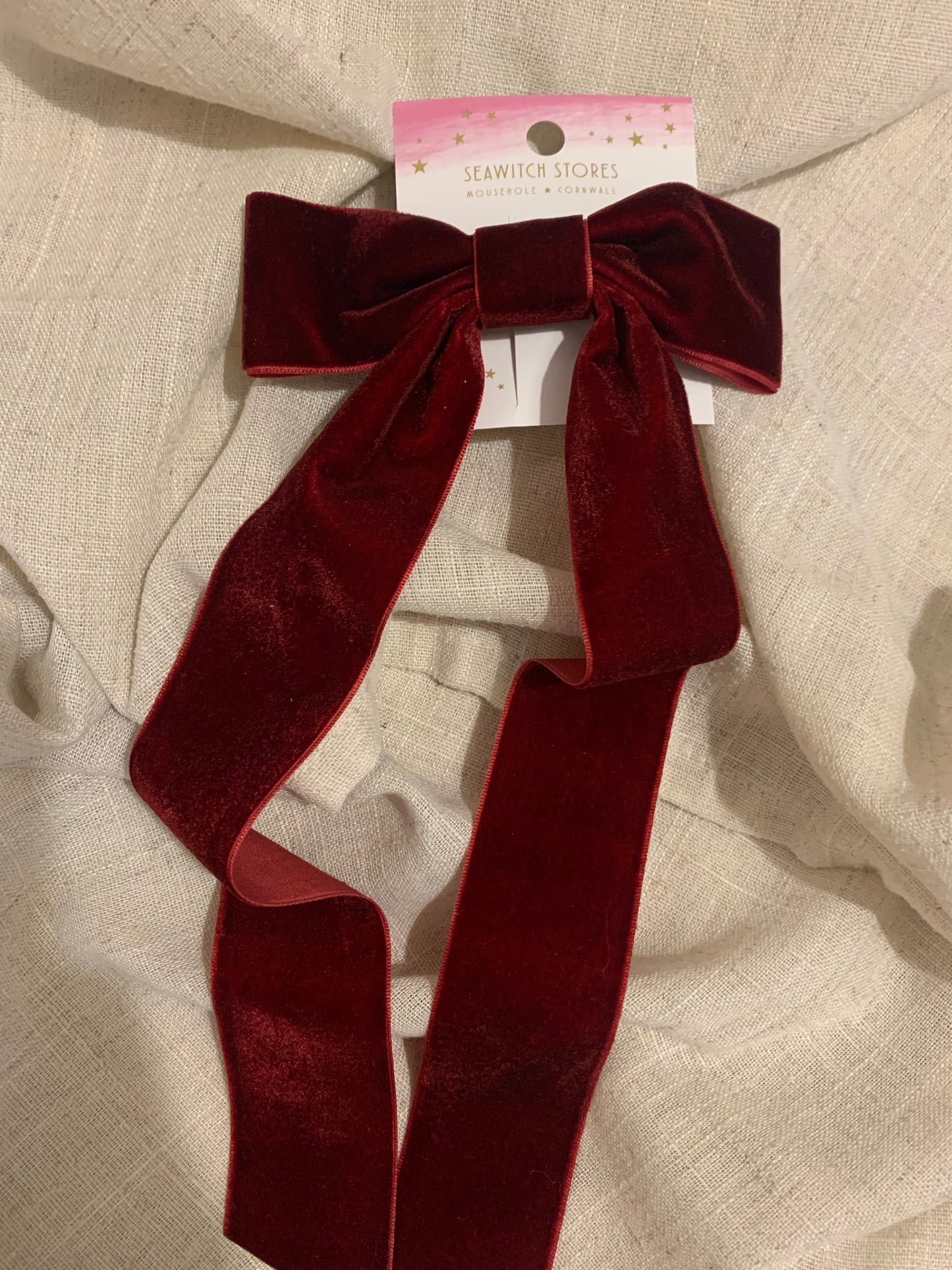 Ribbon Hair Slide - Velvet