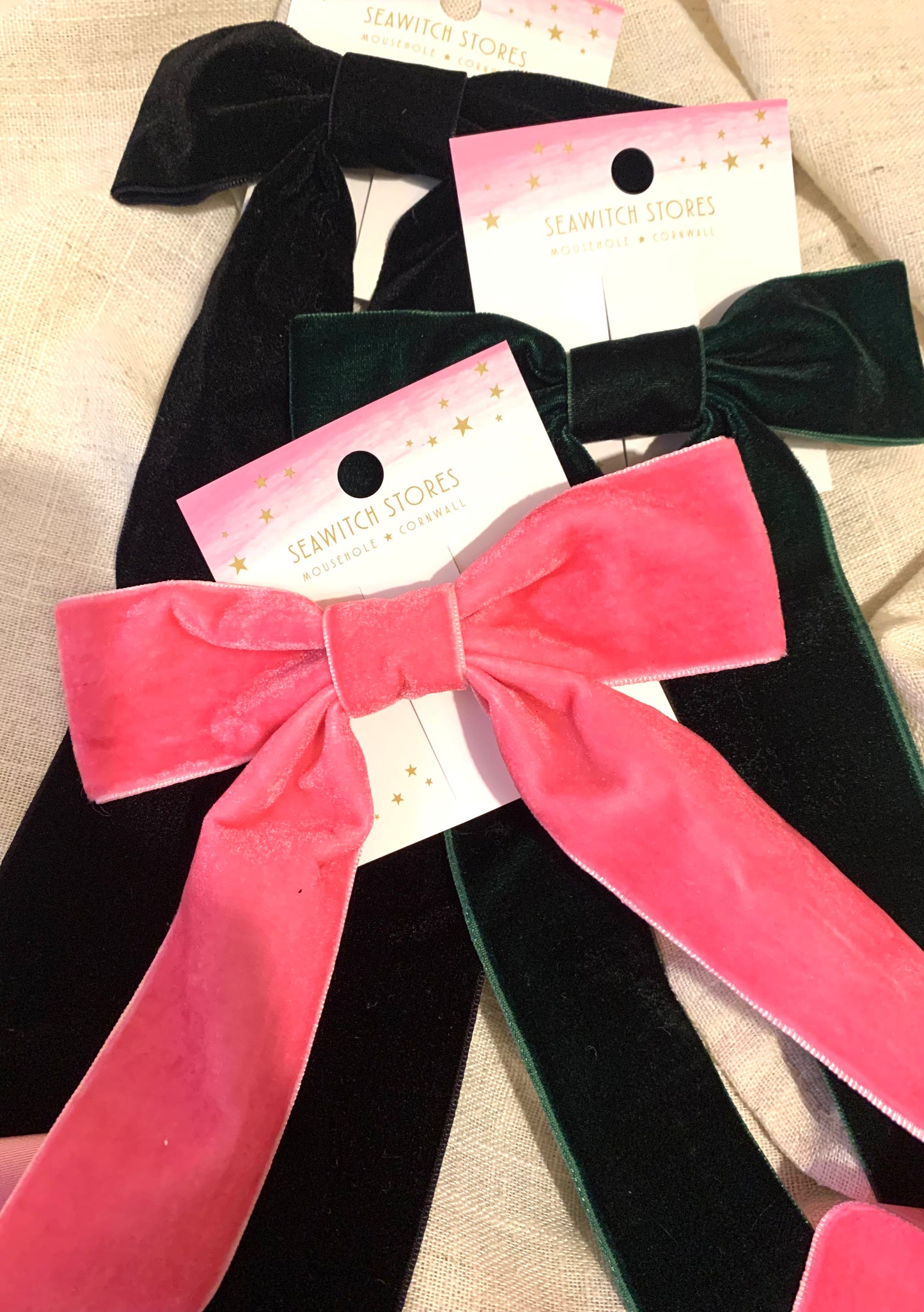 Ribbon Hair Slide - Velvet