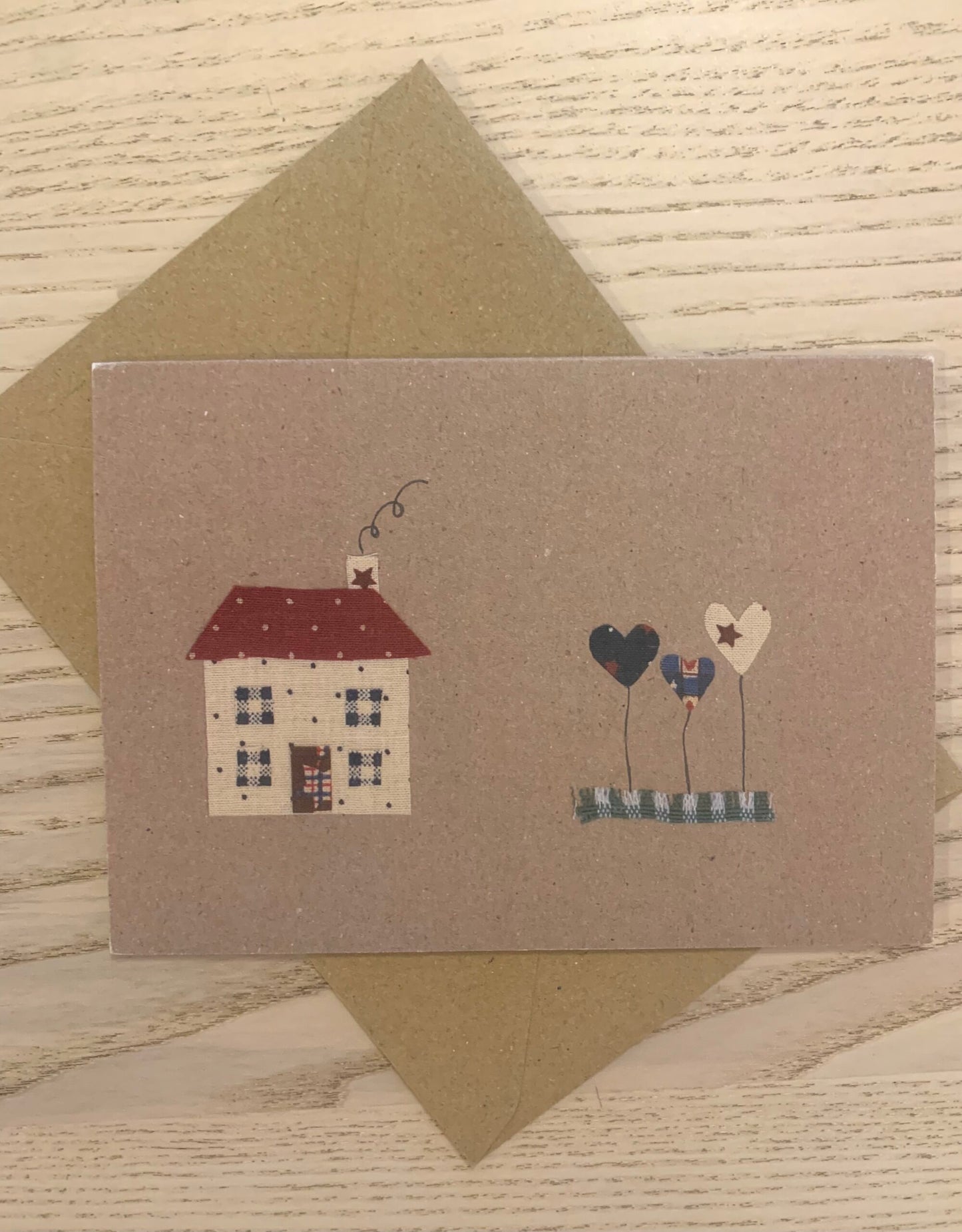 Home Sweet Home Card from an original collage by Danielle Mason-Pike £2.50 Greetings Card with Brown Kraft Envelope Blank inside for your own message Exclusive to Seawitch Stores Designed & Printed in Cornwall