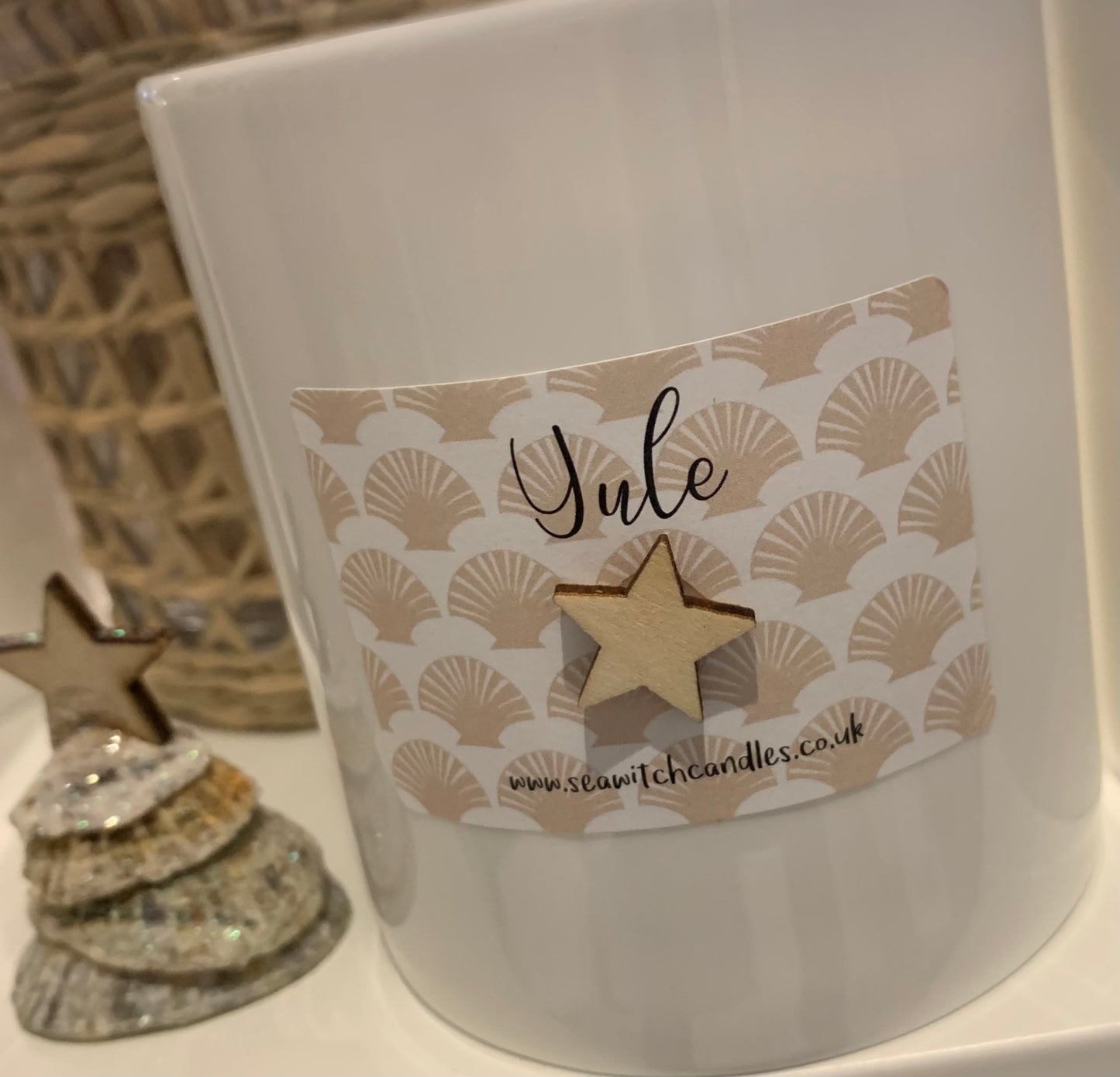 Yule - Beautiful hand poured soy wax candle made in Mousehole, Cornwall bt Seawitch Candles. Shop Candles, Shop Local, Shop small, Best Seller. Festive & Seasonal, perfect for Christmas