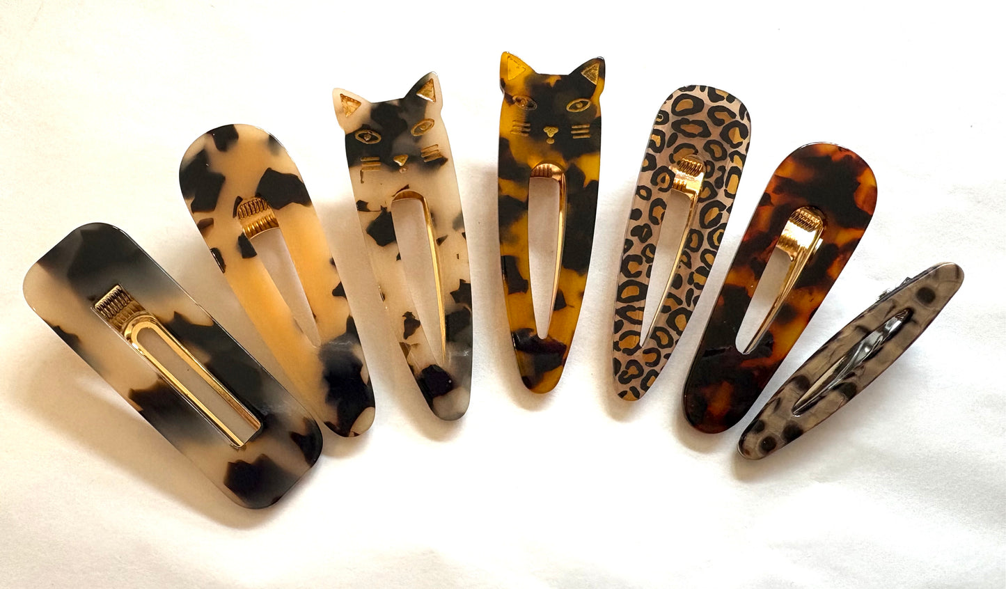 Tortoise Shell Hair Slides