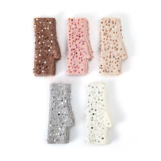 Sequin Fingerless Gloves