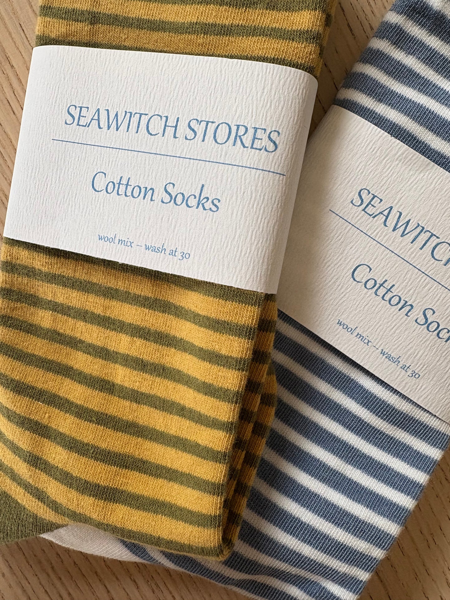 Breton Style Striped Cotton Socks