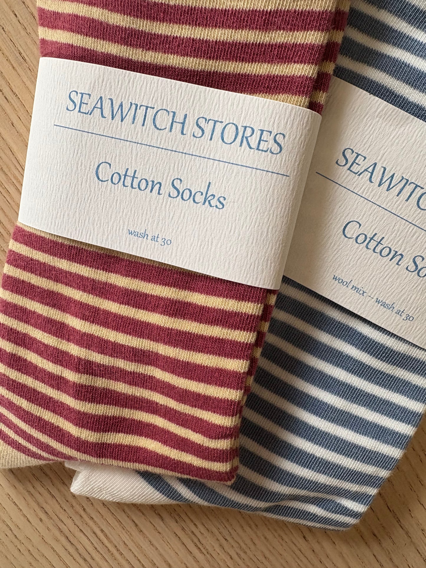 Breton Style Striped Cotton Socks