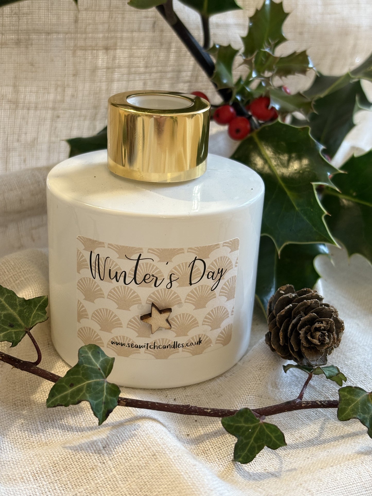 Winter's Day Scented Diffuser - handmade in Cornwall