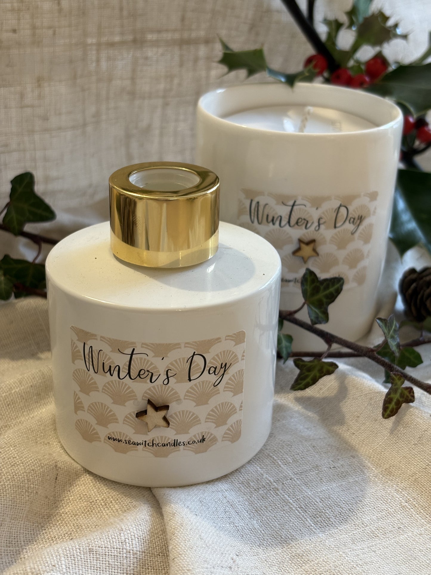 Winter's Day Scented Diffuser - handmade in Cornwall