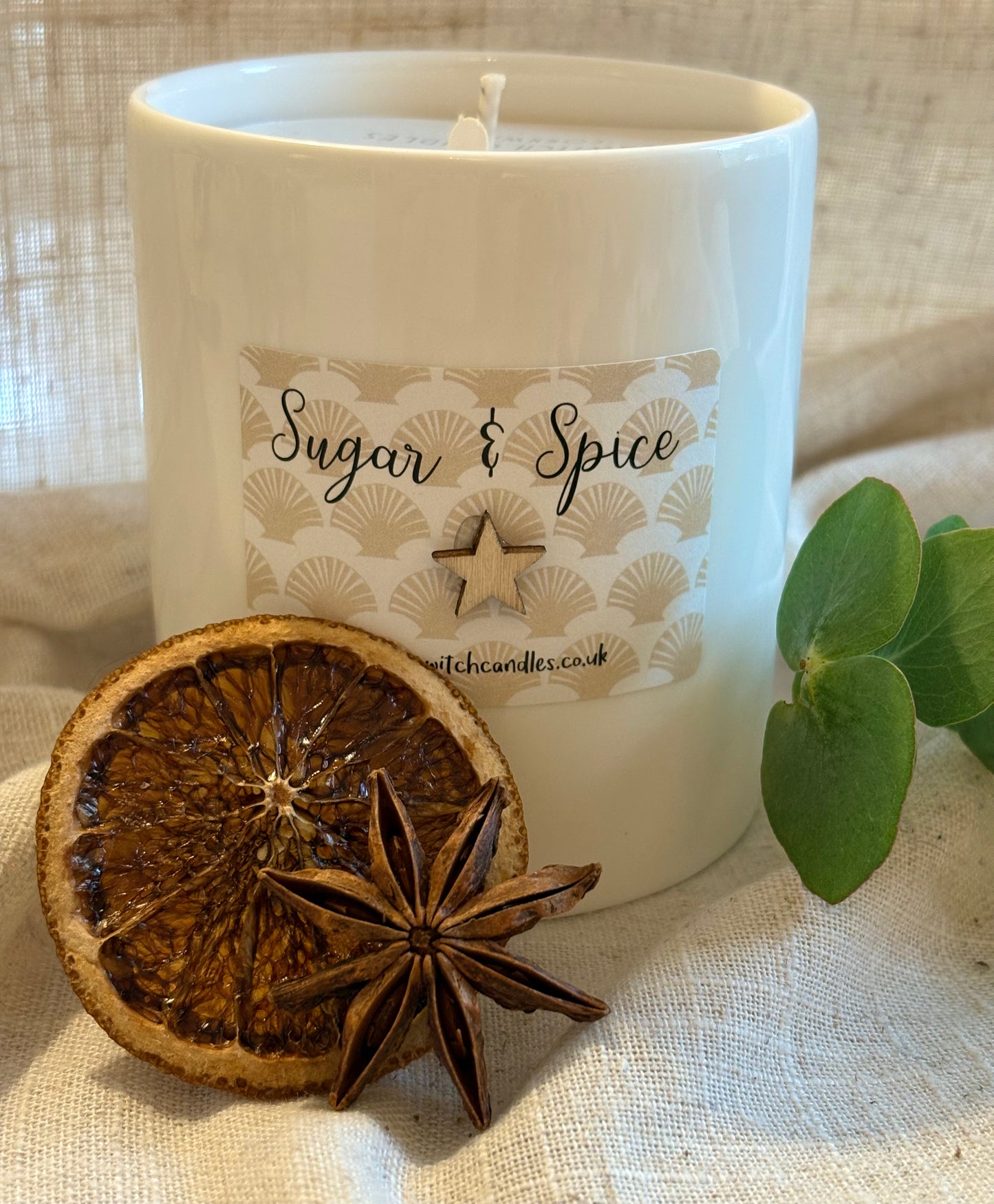 Sugar & Spice Soy Wax Candle - handmade in Cornwall