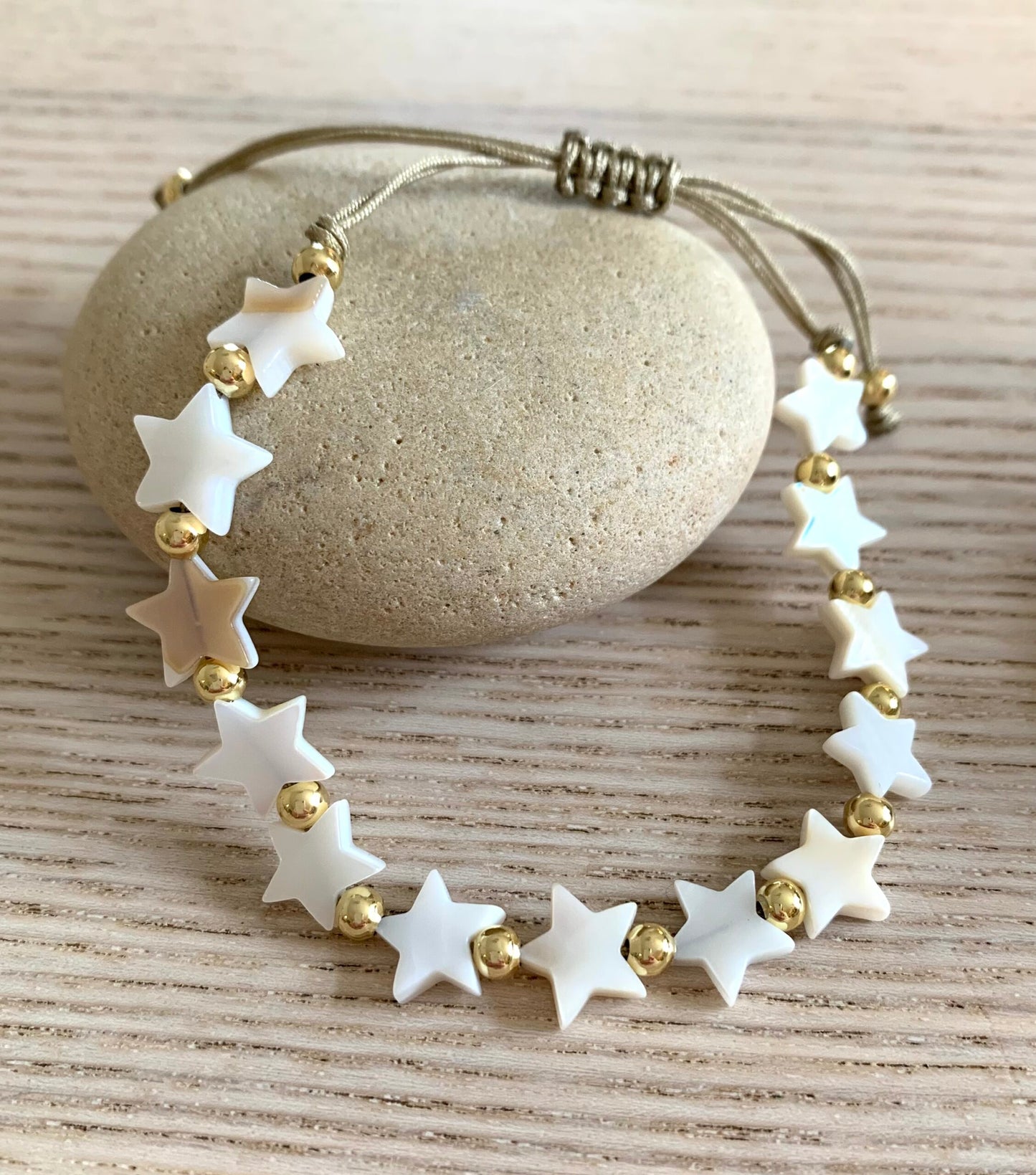 Bracelet - Faux Pearl Star Bead