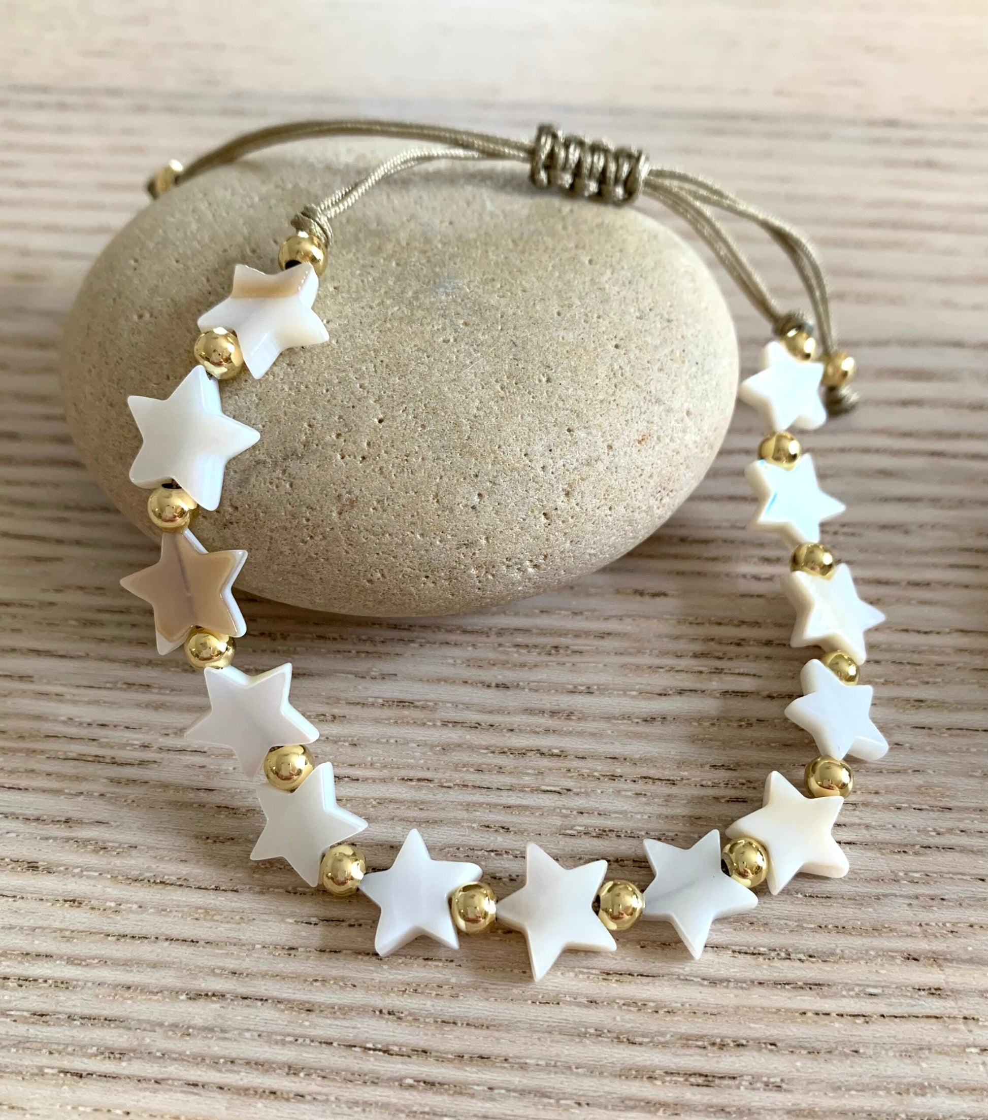 Bracelet - Faux Pearl Star Bead