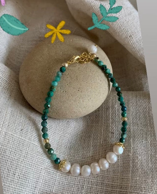 Bracelet - Fresh Water Pearl & Turquoise