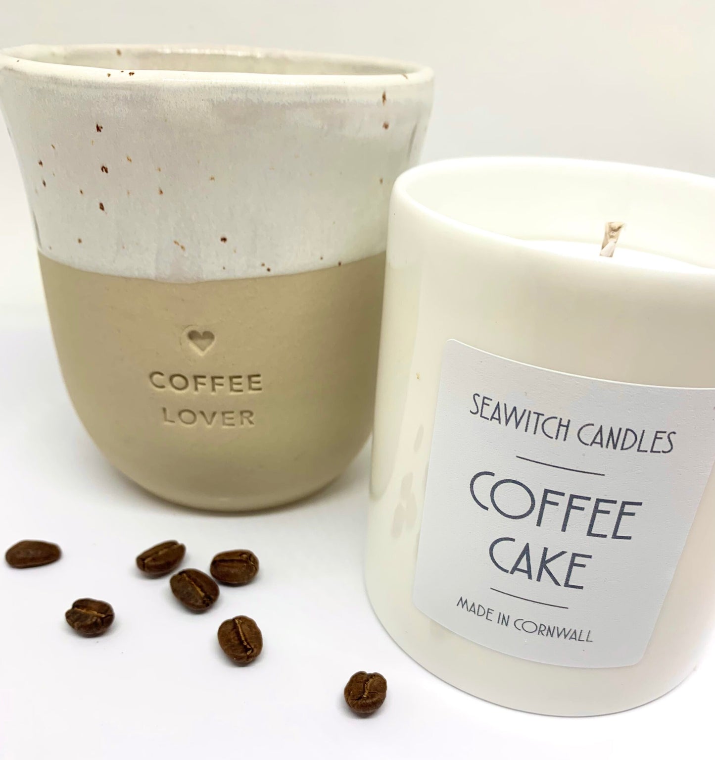 Coffee Cake Soy Wax Candle - Handmade in Cornwall