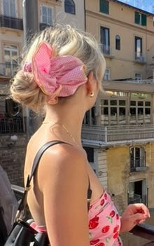 Gingham Oversized Scrunchie