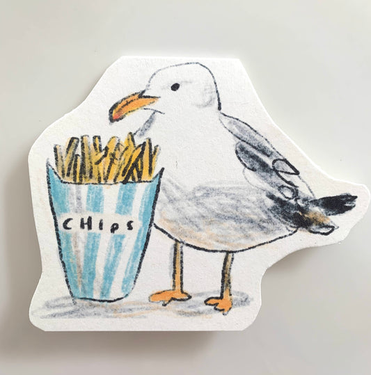 Seagull & Chips Card