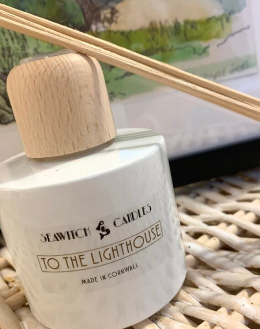 Smoky Spices – Wood – Balsam  Sensual aroma of sun baked wood and smoky spices over masculine balsam notes  This 100 ml diffuser releases a constant aroma to scent your room beautifully for at least 12 months  This diffuser is handmade in Mousehole, Cornwall by Seawitch Candles