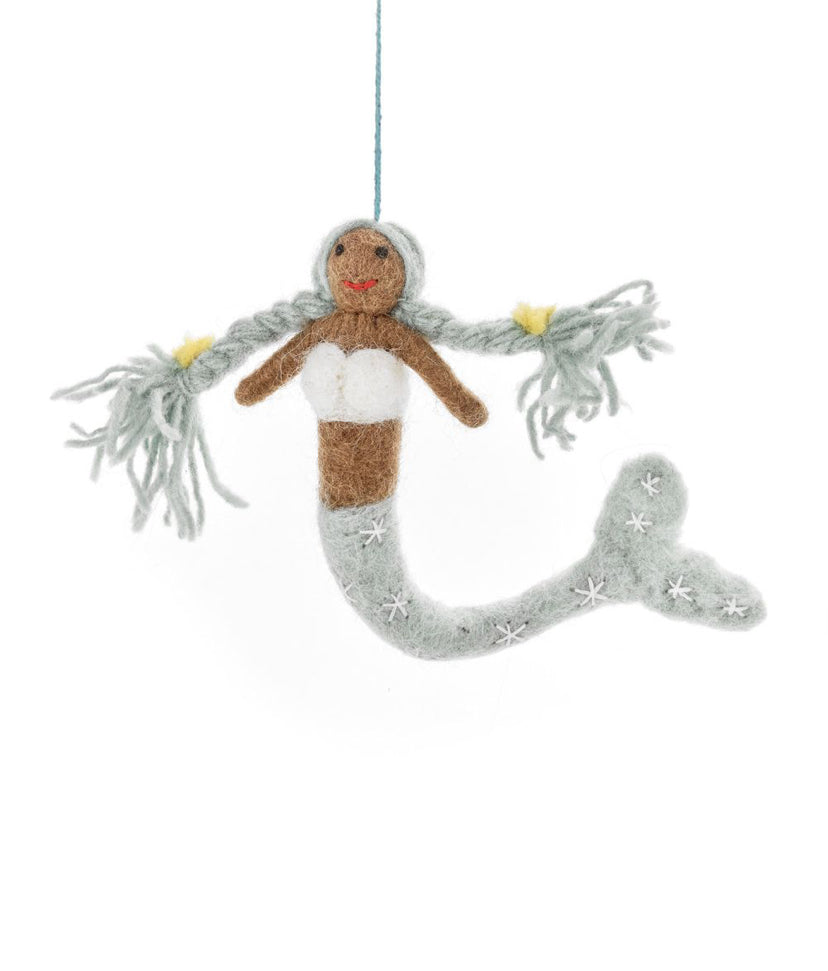 Mermaid Felted Decoration
