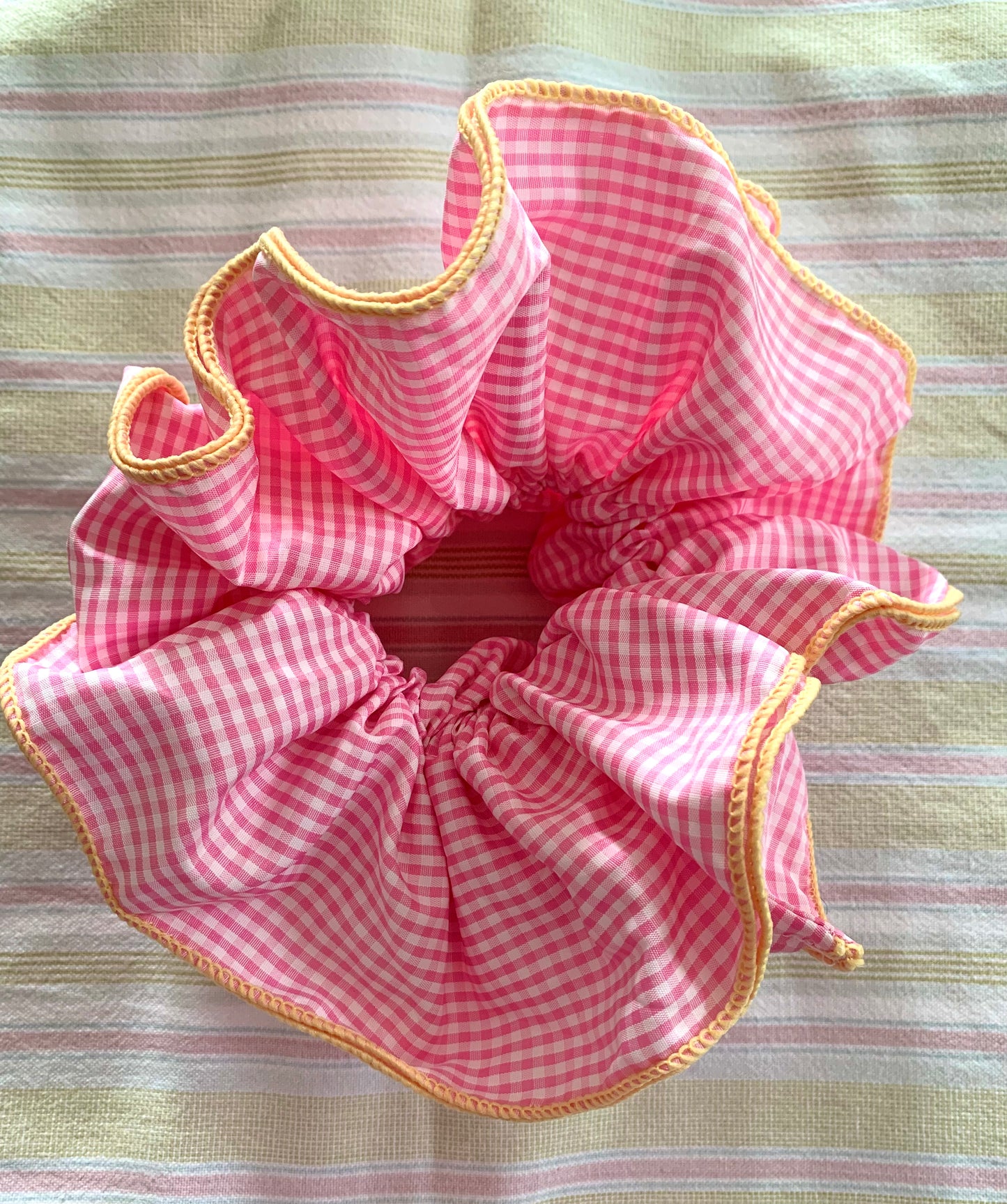 Gingham Oversized Scrunchie