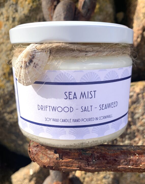 Sea Mist Soy Wax Candle  £20  Driftwood - Salt - Seaweed  An invigorating, clean,&nbsp; marine fragrance evoking memories of beach days and shore line walks